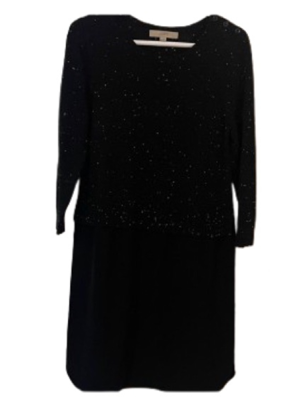 Ann Taylor LOFT Two in One Black Sweater Dress